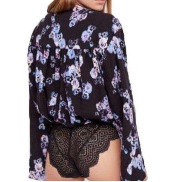 NWT Free People Forties Feels Floral Bodysuit - Picture 3 of 10